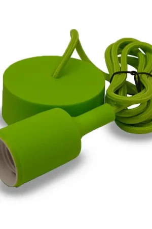 &butterfly e27 douille silicon + cable 2m vert Soldes